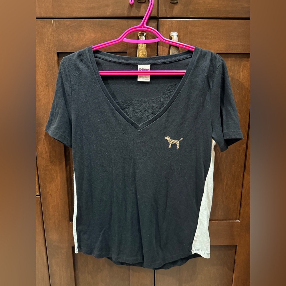 PINK Victoria's Secret Black T-Shirt